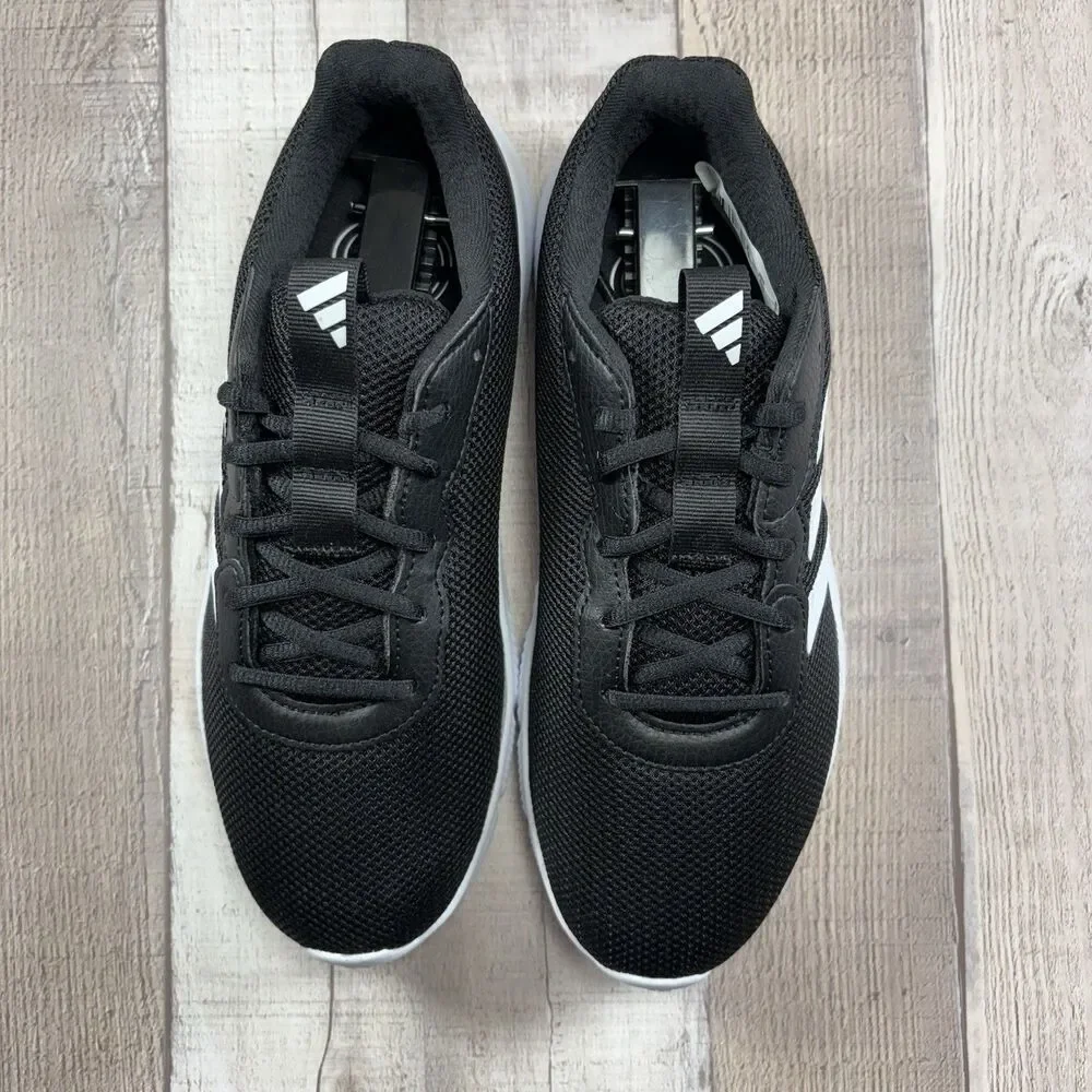 Adidas Cloudfoam Flex Women's Size 6.5 Wide Running Shoes Athletic Black White
